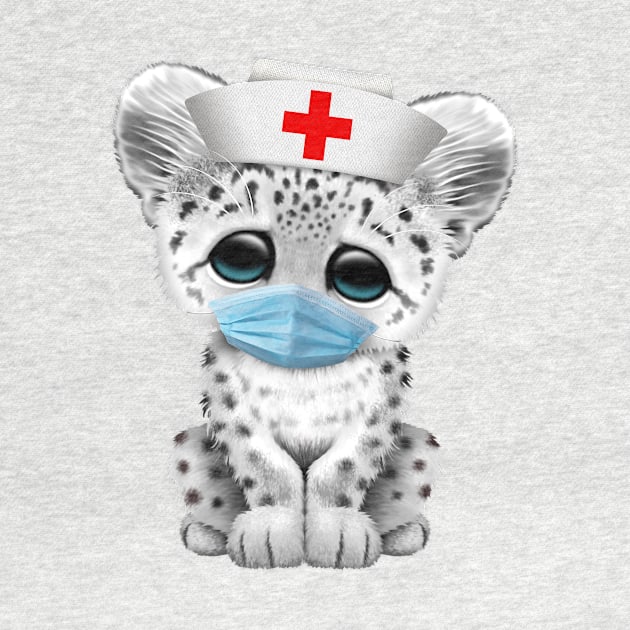 Cute Snow Leopard Cub Nurse by jeffbartels